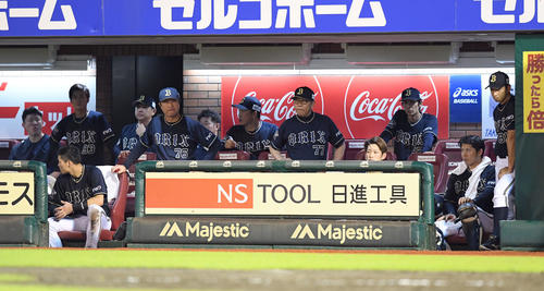 楽天対オリックス　楽天に負けを喫したオリックス（撮影・たえ見朱実）