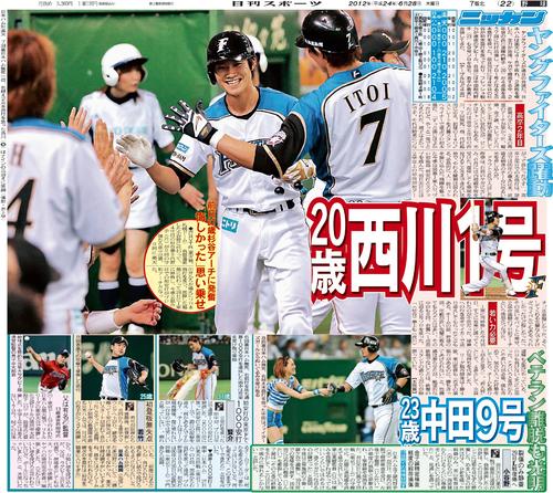 12年6月28日付　日刊スポーツ紙面
