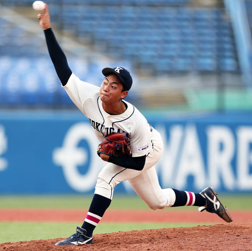 国学院大先発の横山楓（撮影・大野祥一）