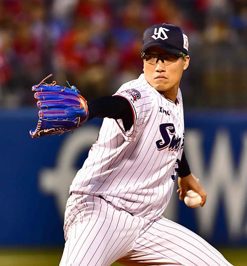 ヤクルト山田大樹（2019年9月5日撮影）