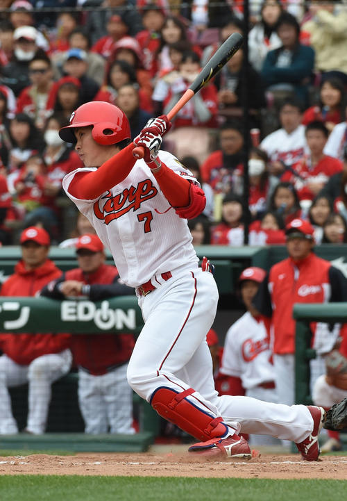 広島堂林翔太（2017年3月20日撮影）