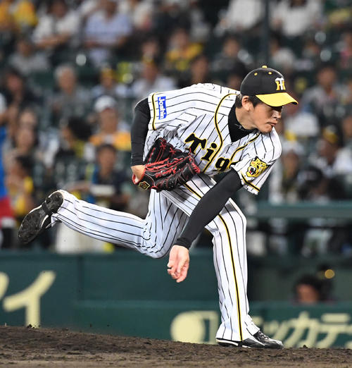阪神対ヤクルト　6回から登板した能見篤史（撮影・奥田泰也）