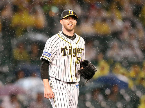 阪神対ヤクルト　8回表、4番手でジョンソンが登板（撮影・上山淳一）