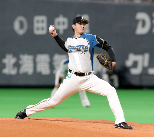 日本ハム対ソフトバンク　6回3失点で8敗目を喫した日本ハム有原（撮影・佐藤翔太）