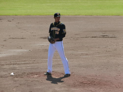 ウエスタン・リーグ中日対阪神　先発した阪神藤浪（撮影・奥田隼人）