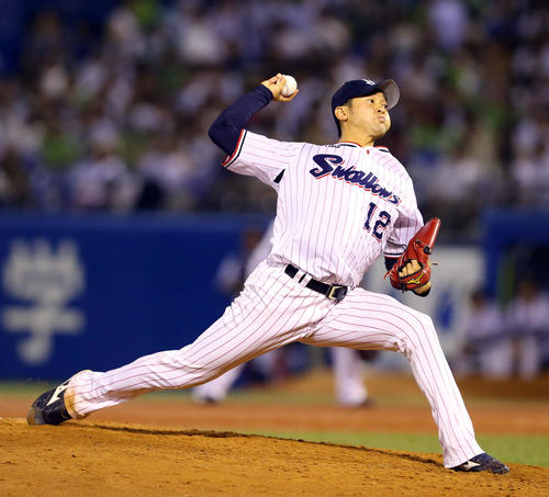 ヤクルト石山泰稚（2019年9月6日撮影）