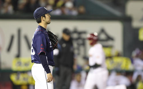 楽天浅村に逆転3ランを浴びた本田（2019年4月17日）