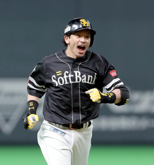 ソフトバンク松田宣浩（2019年9月14日撮影）