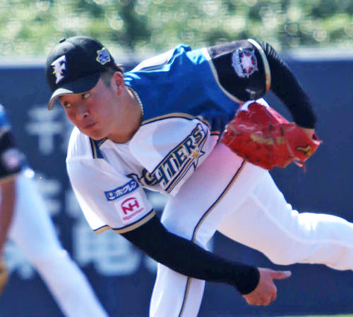 2軍ヤクルト戦で先発登板した日本ハム吉田輝（撮影・山崎純一）