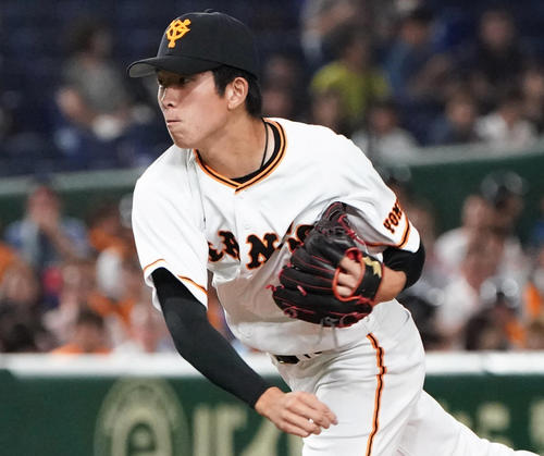 巨人戸郷翔征（2019年8月21日撮影）