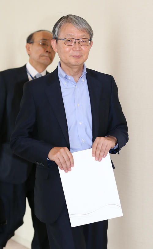 巨人山口オーナー（撮影・河野匠）