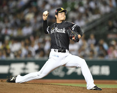 ソフトバンク甲斐野央（2019年9月11日撮影）