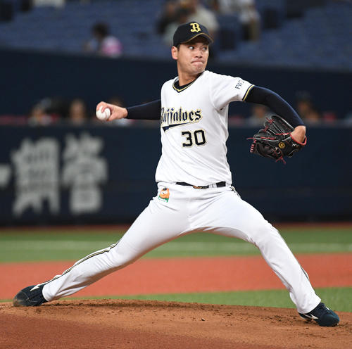オリックス対ロッテ　オリックス先発のK－鈴木（撮影・渦原淳）