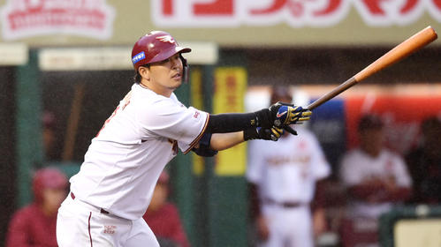 楽天浅村栄斗（2019年9月22日撮影）