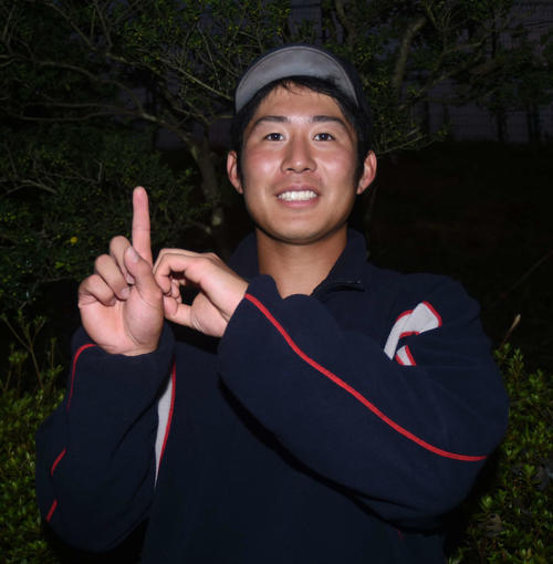 東北学院大対仙台大　10連続打数安打のリーグ新記録をマークした仙台大・川村（撮影・相沢孔志)