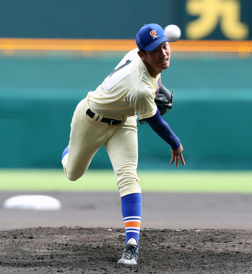 星稜・奥川恭伸（2019年8月22日撮影）