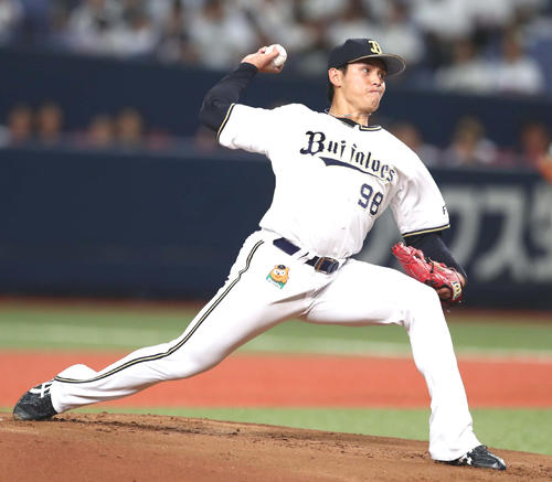 オリックス対日本ハム　オリックス先発の張奕（撮影・黒川智章）