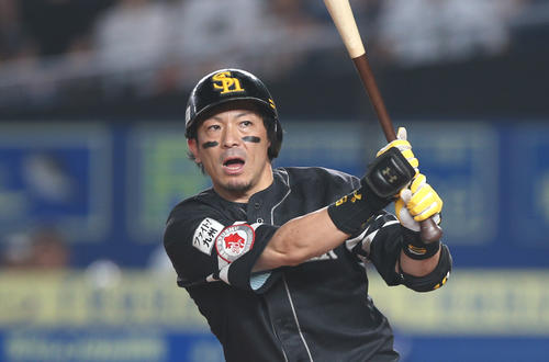 ソフトバンク松田宣浩（2019年8月24日撮影）
