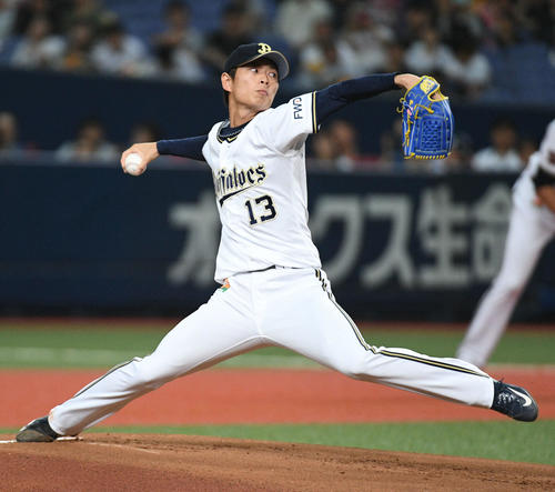 オリックス山岡泰輔（2019年9月21日撮影）