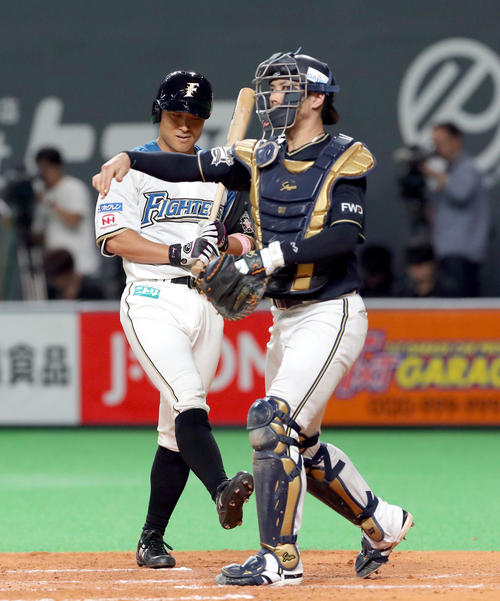 日本ハム対オリックス　4回裏日本ハム無死、田中賢は三振に終わる（撮影・佐藤翔太）