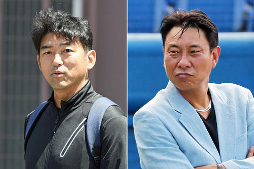 斎藤隆氏（左）と池山隆寛氏