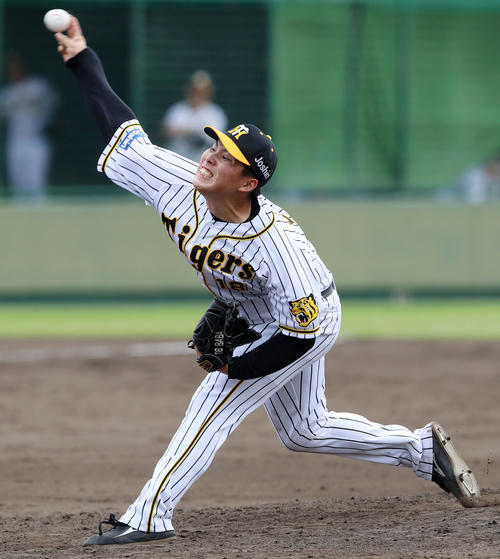 阪神対ソフトバンク　ソフトバンク戦に先発し了した馬場（撮影・加藤哉）