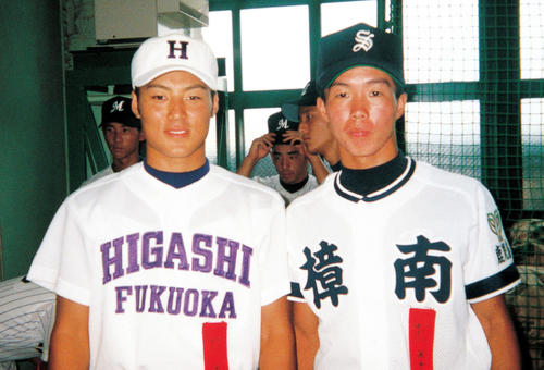 日本ハム田中賢（左）、と鶴岡の高校時代の貴重なツーショット