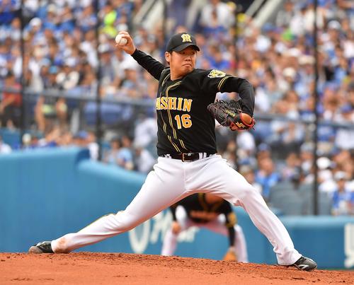DeNA対阪神　阪神先発西勇輝（撮影・上田博志）＝2019年9月28日、横浜スタジアム
