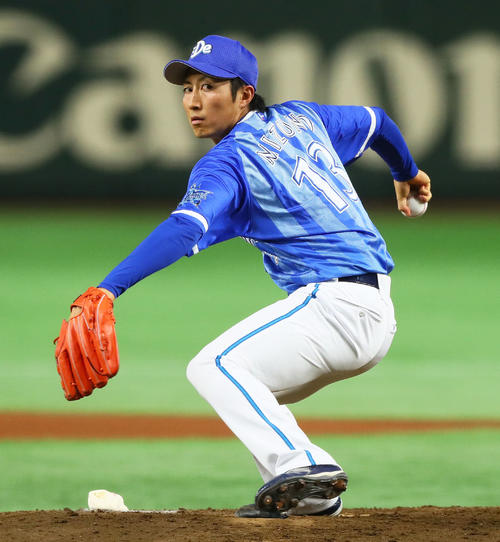 DeNA水野滉也（2017年5月3日撮影）