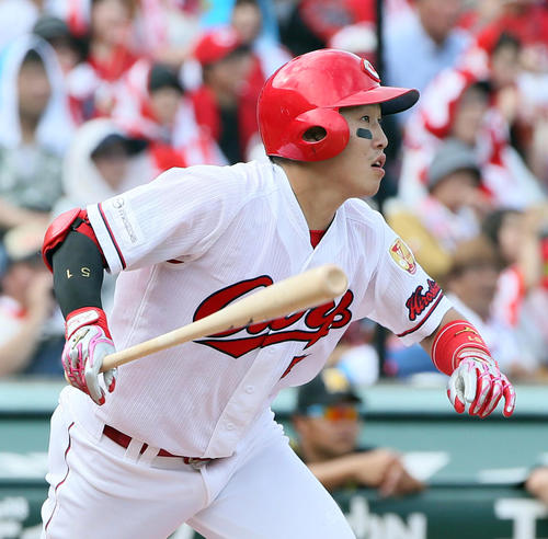 広島小園海斗（2019年9月7日撮影）