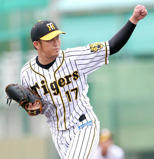 阪神2軍対大阪ガス　2イニング無失点の岩貞（撮影・上山淳一）