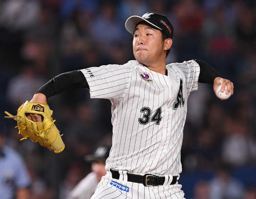 ロッテの土肥星也（2019年9月2日撮影）