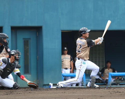 右肘手術から復帰戦に臨んだ日本ハム松本（撮影・田中彩友美）