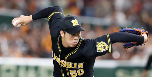 巨人戦に先発する青柳（撮影・加藤哉）