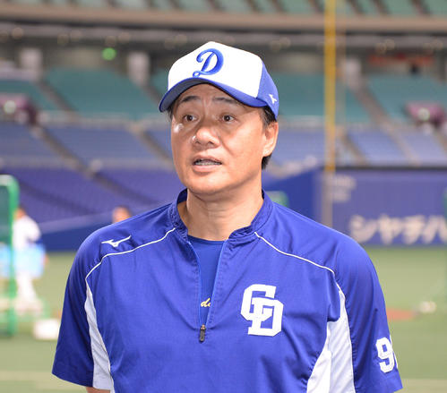 中日与田監督（19年撮影）
