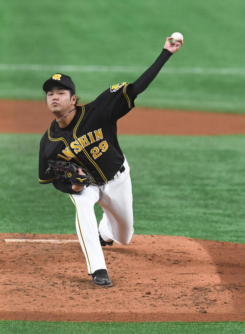 阪神高橋遥人（2019年10月10日撮影）