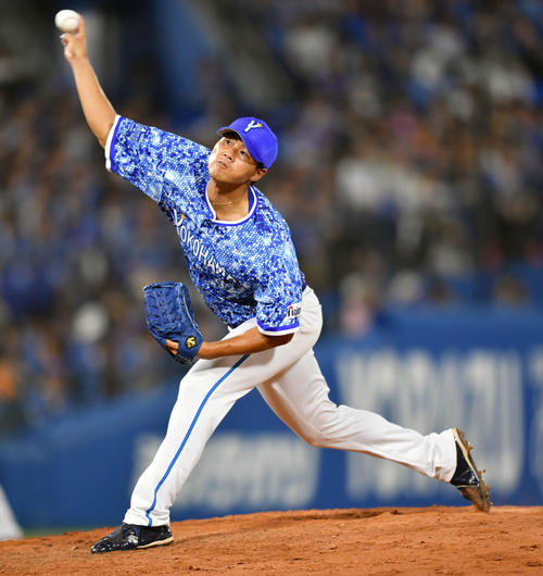 DeNA田村丈（2018年8月1日撮影）
