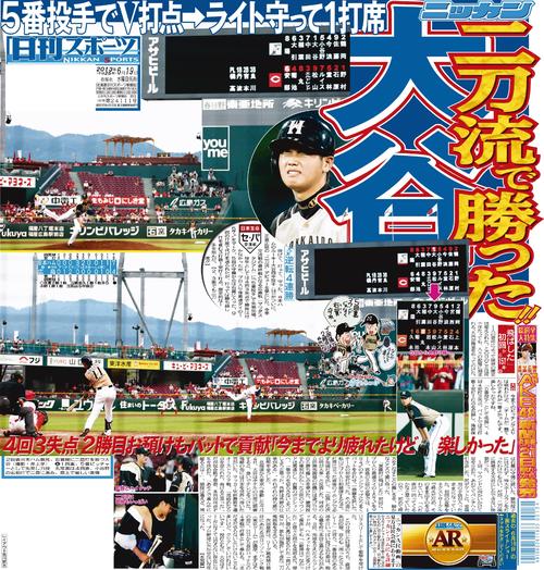 13年6月19日付の日刊スポーツ紙面