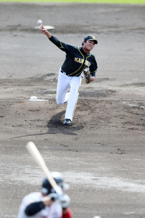 ハンファ対阪神　ハンファ戦に先発する藤浪（撮影・加藤哉）