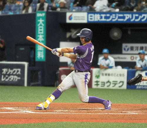 同点の7回に右前へ決勝適時打を放ったヤマハ・河野