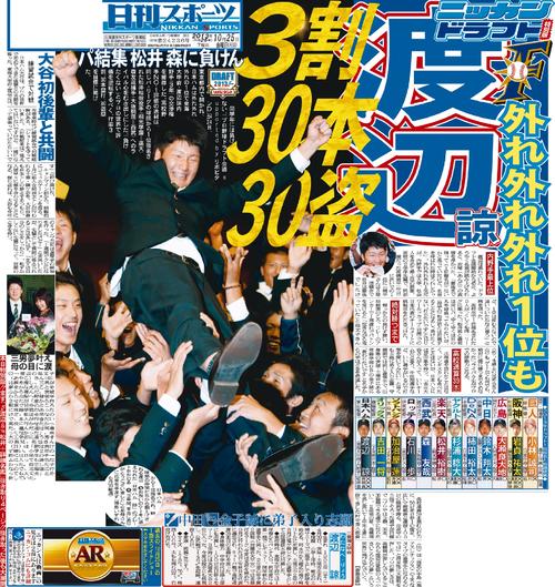 13年10月25日付日刊スポーツ紙面