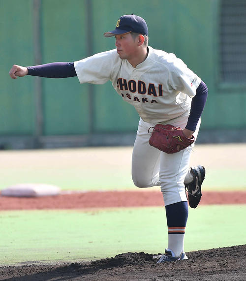 大商大先発の大西（撮影・上田博志）