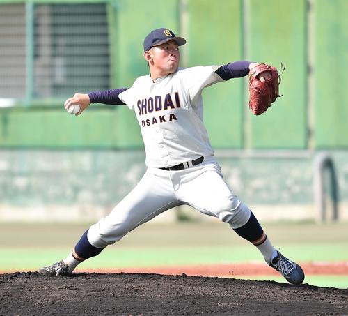 大商大先発の大西（撮影・上田博志）