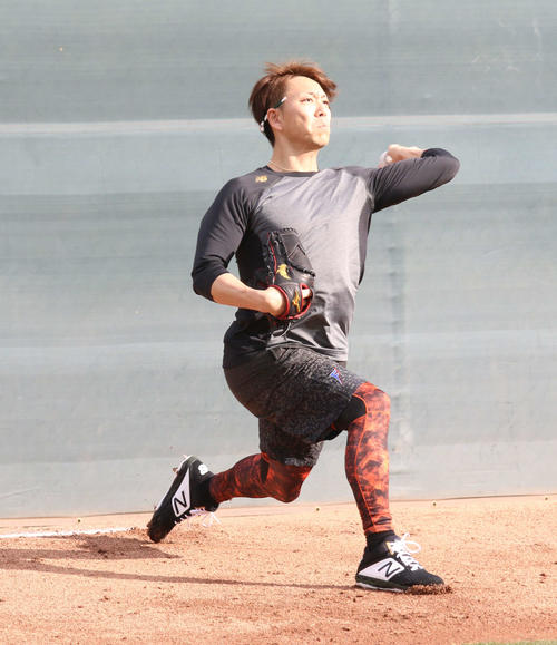 2019年1月、米アリゾナで自主トレを行った日本ハム宮西