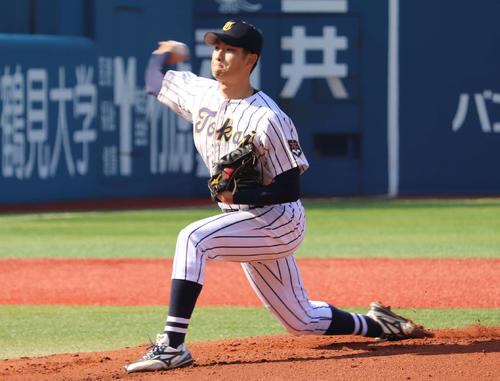 東海大の村上友幸投手はヤクルト村上の兄（撮影・金子真仁）