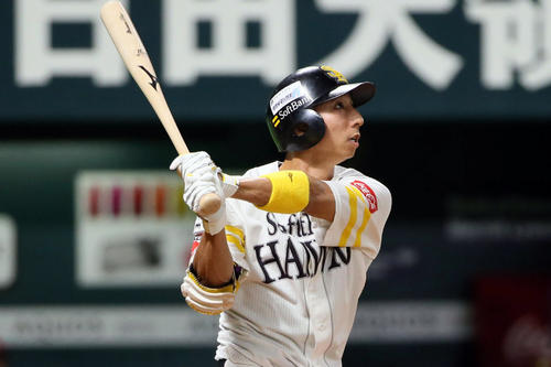ソフトバンク福田秀平（2019年10月6日撮影）
