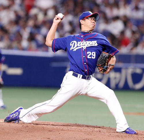 中日山井大介投手（2019年8月14日撮影）