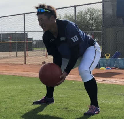 米アリゾナでの秋季キャンプで体を動かす日本ハム吉田輝