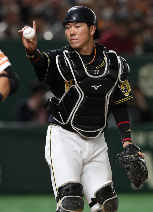 阪神長坂拳弥（2019年4月3日撮影）　
