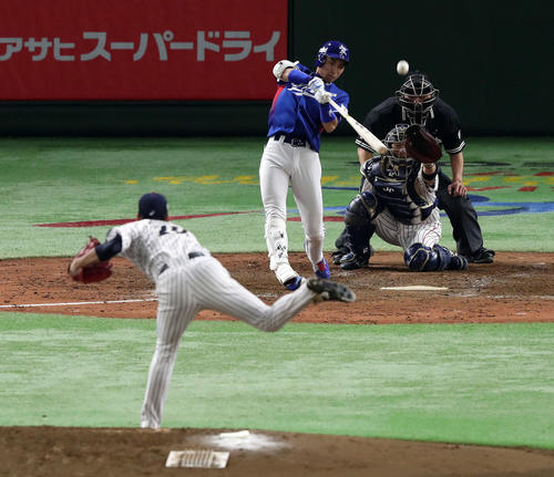 アジアプロ野球チャンピオンシップ　日本－韓国戦での李政厚（2017年11月16日撮影）